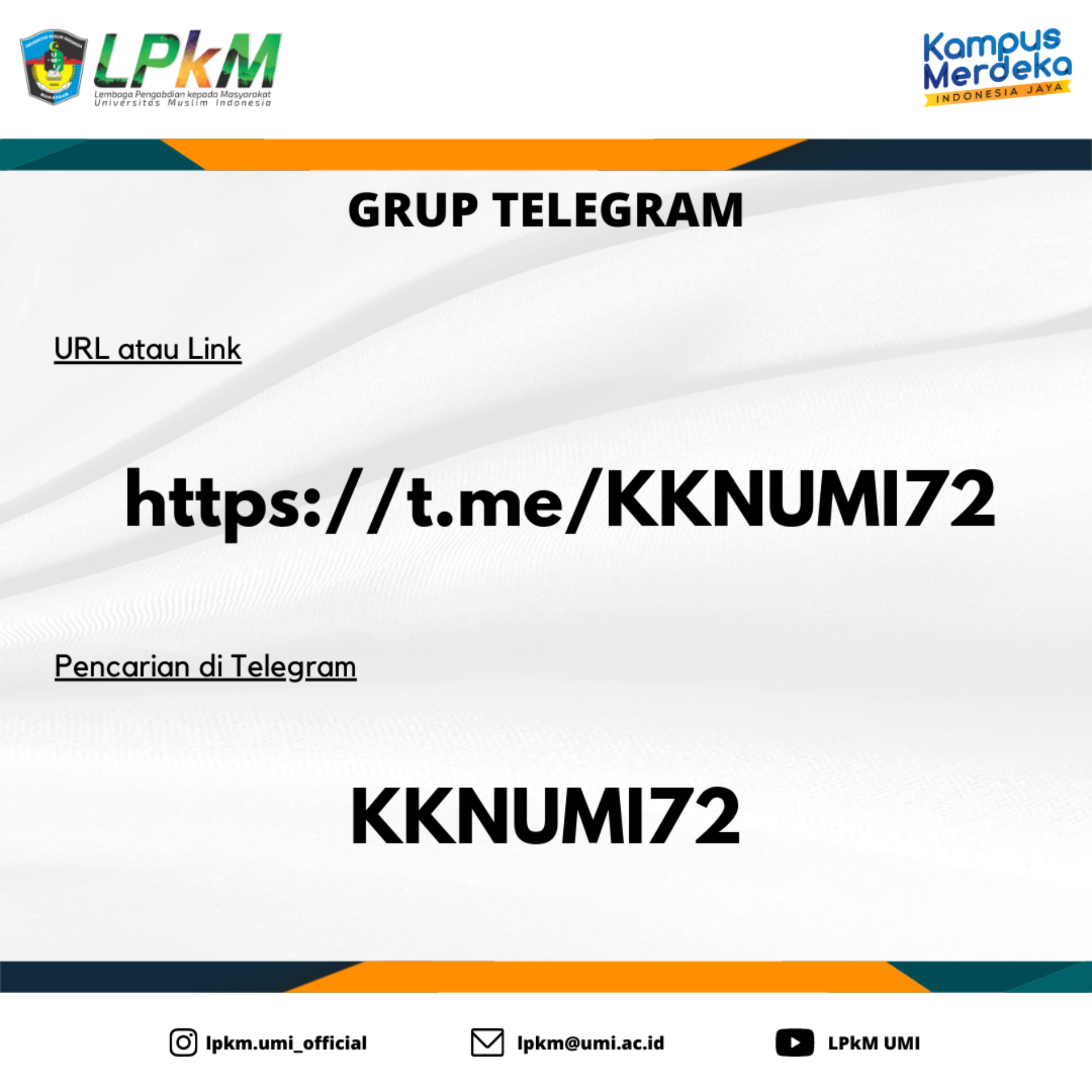Pengumuman KKN UMI Angkatan 72