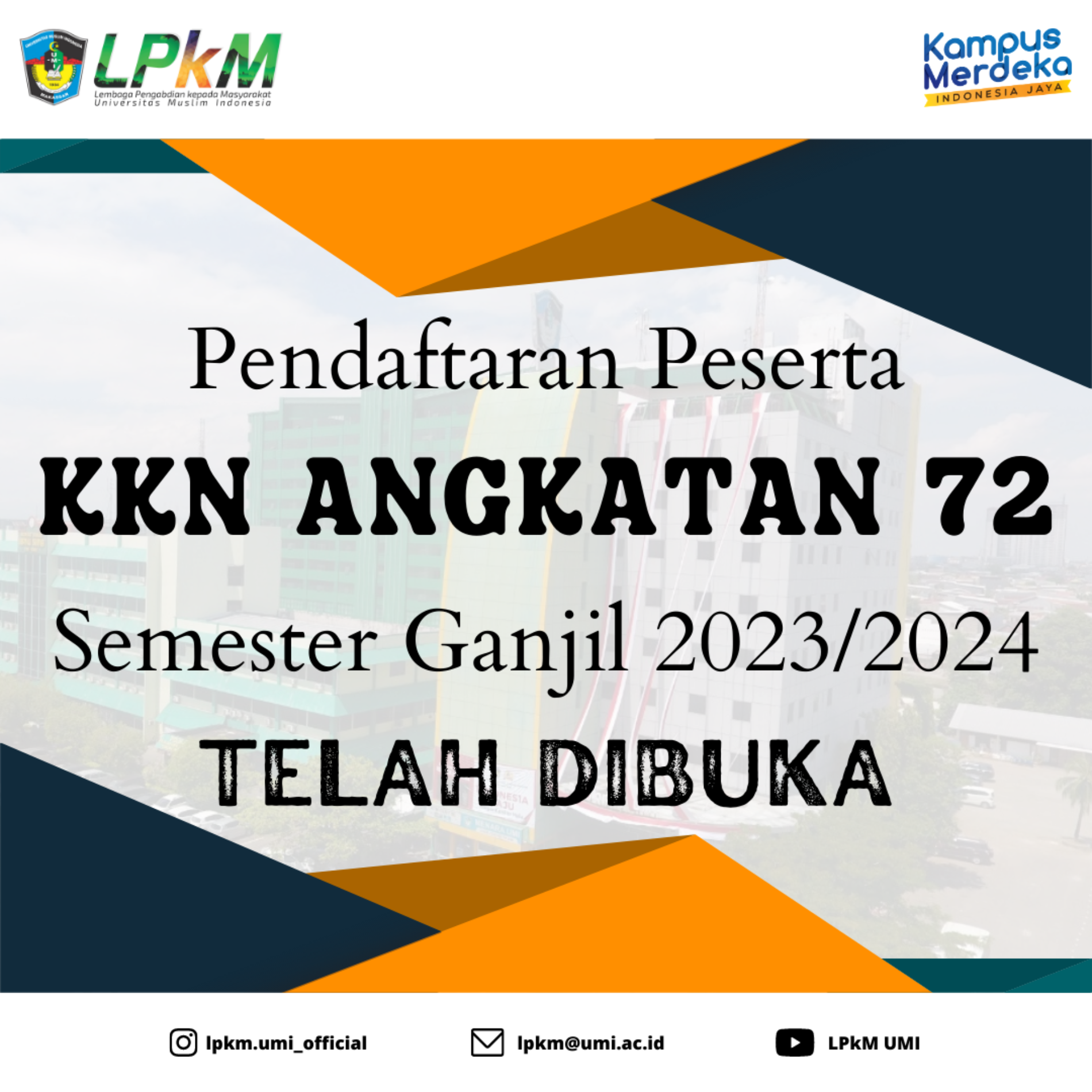 Pengumuman KKN UMI Angkatan 72