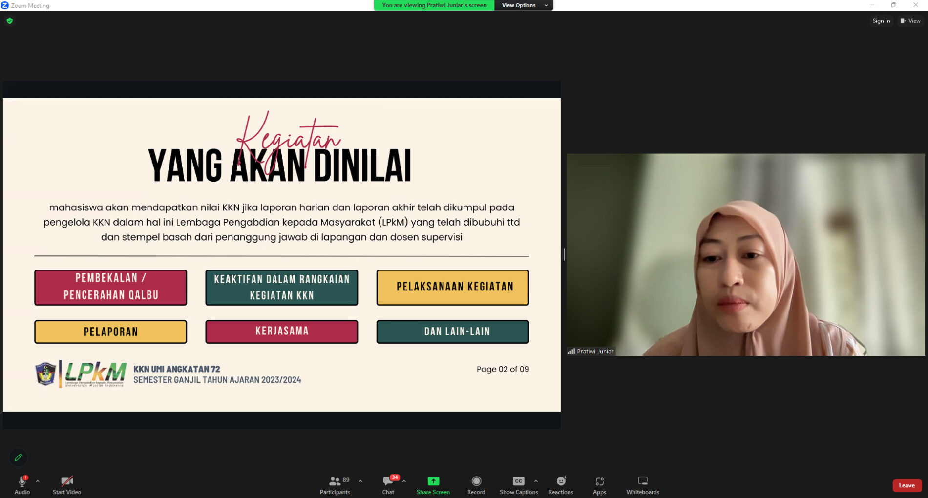 Pembekalan KKN UMI Angkatan 72 Gelombang 6