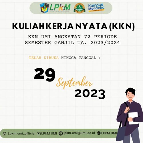 Pendaftaran Kuliah Kerja Nyata (KKN) Telah dibuka
