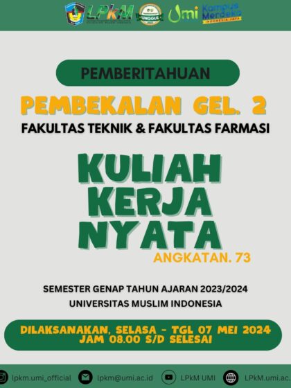 Pengumuman Peserta Pembekalan KKN/KKP Gelombang 2