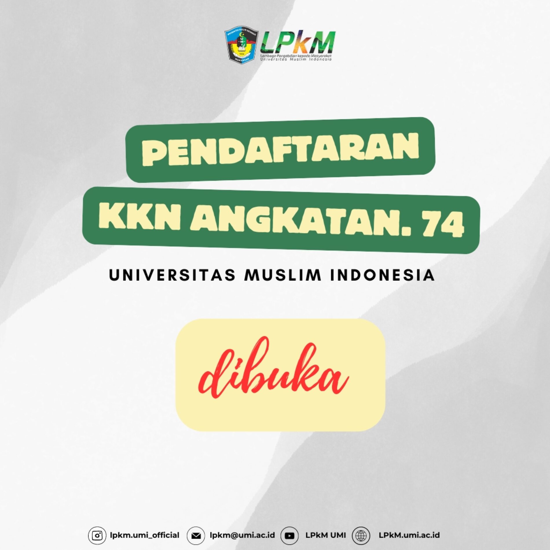 Alur Pendaftaran KKN UMI Angkatan 74 T.A. 2024/2025