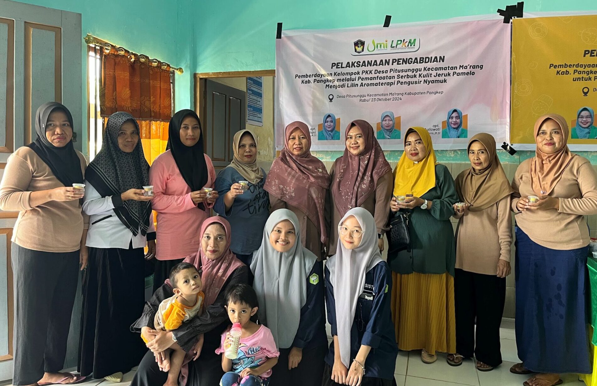 Pemanfaatan Kulit Jeruk Pamelo dalam Pembuatan Lilin Aromaterapi di Desa Pitusunggu, Kec. Ma’rang Kabupaten Pangkep