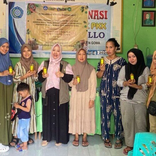 LPkM UMI bersama Farmasi UMI Makassar melakukan Pengabdian Masyarakat memanfaatkan Rempah sebagai Minuman Kesehatan pada Kelompok PKK di Desa Borisallo Gowa