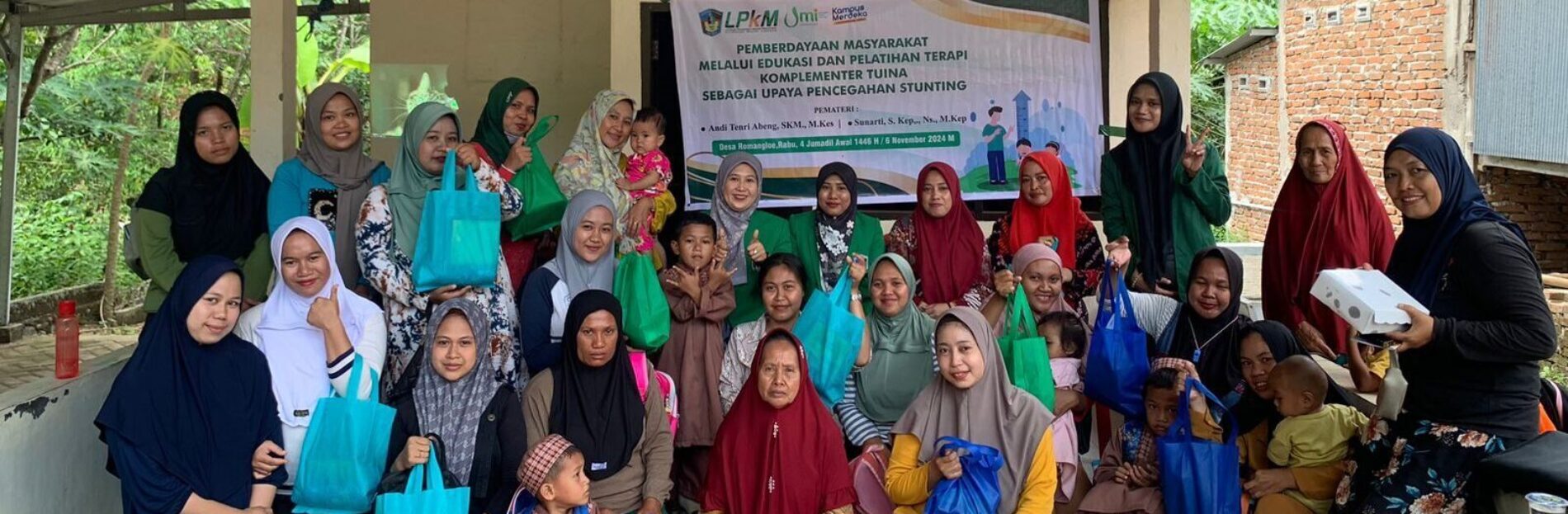 Dosen FKM UMI Melakukan Pengabdian Kepada Masyarakat : Edukasi dan Pelatihan Terapi Komplementer Tuina Sebagai Upaya Pencegahan Stunting di Desa Romangloe Kab. Gowa