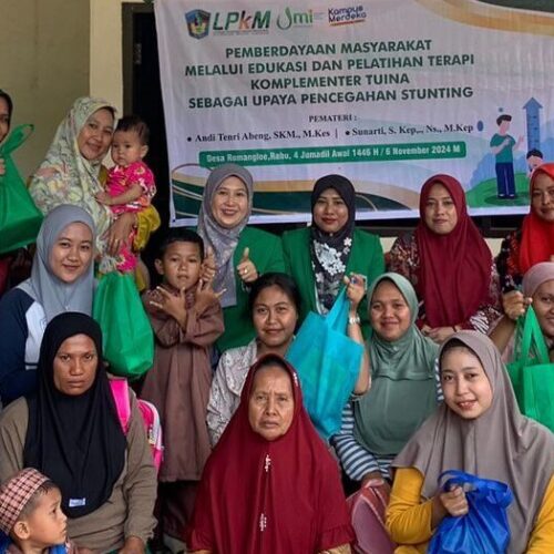 Dosen FKM UMI Melakukan Pengabdian Kepada Masyarakat : Edukasi dan Pelatihan Terapi Komplementer Tuina Sebagai Upaya Pencegahan Stunting di Desa Romangloe Kab. Gowa