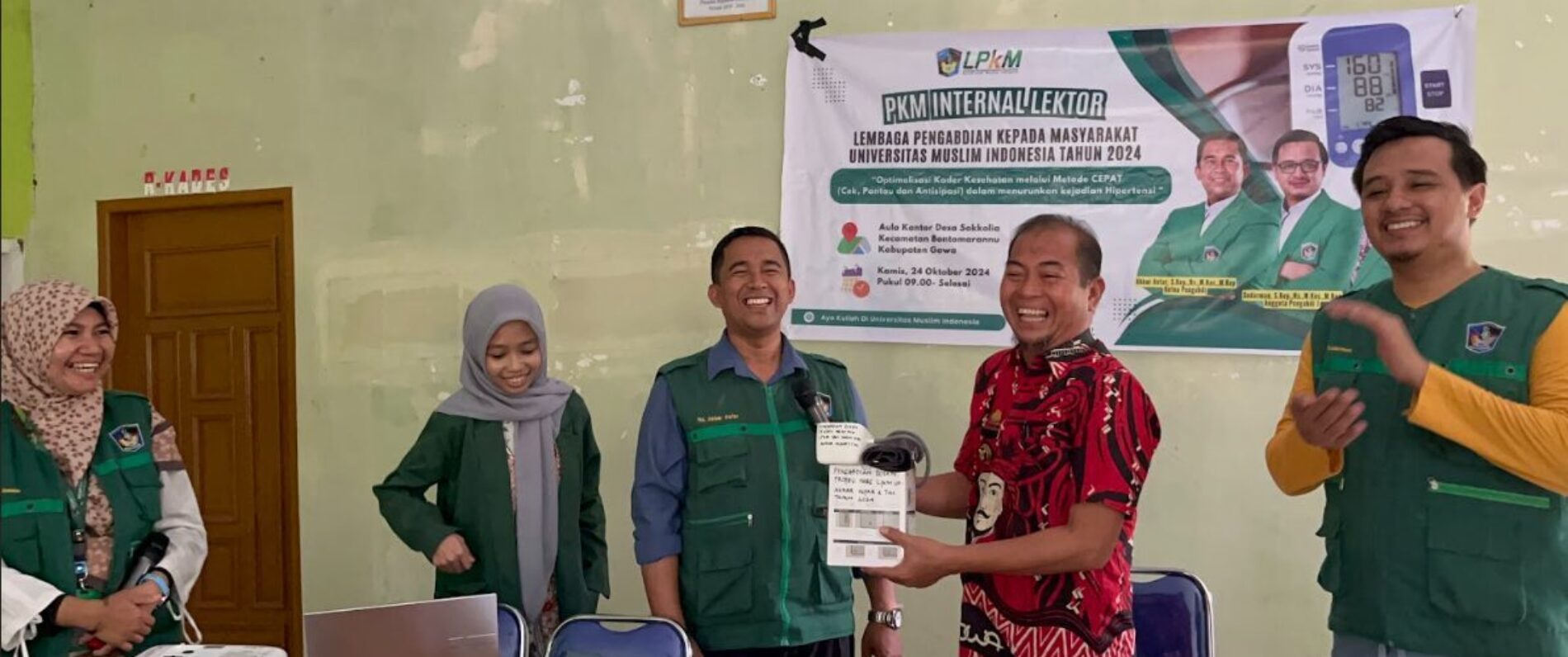Tim Dosen Lembaga Pengabdian kepada Masyarakat (LPkM UMI) Lakukan Pelatihan Kader Kesehatan melalui Metode CEPAT dalam Menurunkan Kejadian Hipertensi