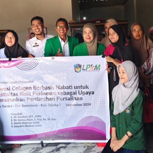 Dosen Universitas Muslim Indonesia Gelar Pengabdian Masyarakat di Desa Tonasa untuk Inovasi Colagen berbasis Nabati untuk Elastisitas Kulit Perineum sebagai Upaya Menurunkan perdarahan Persalinan