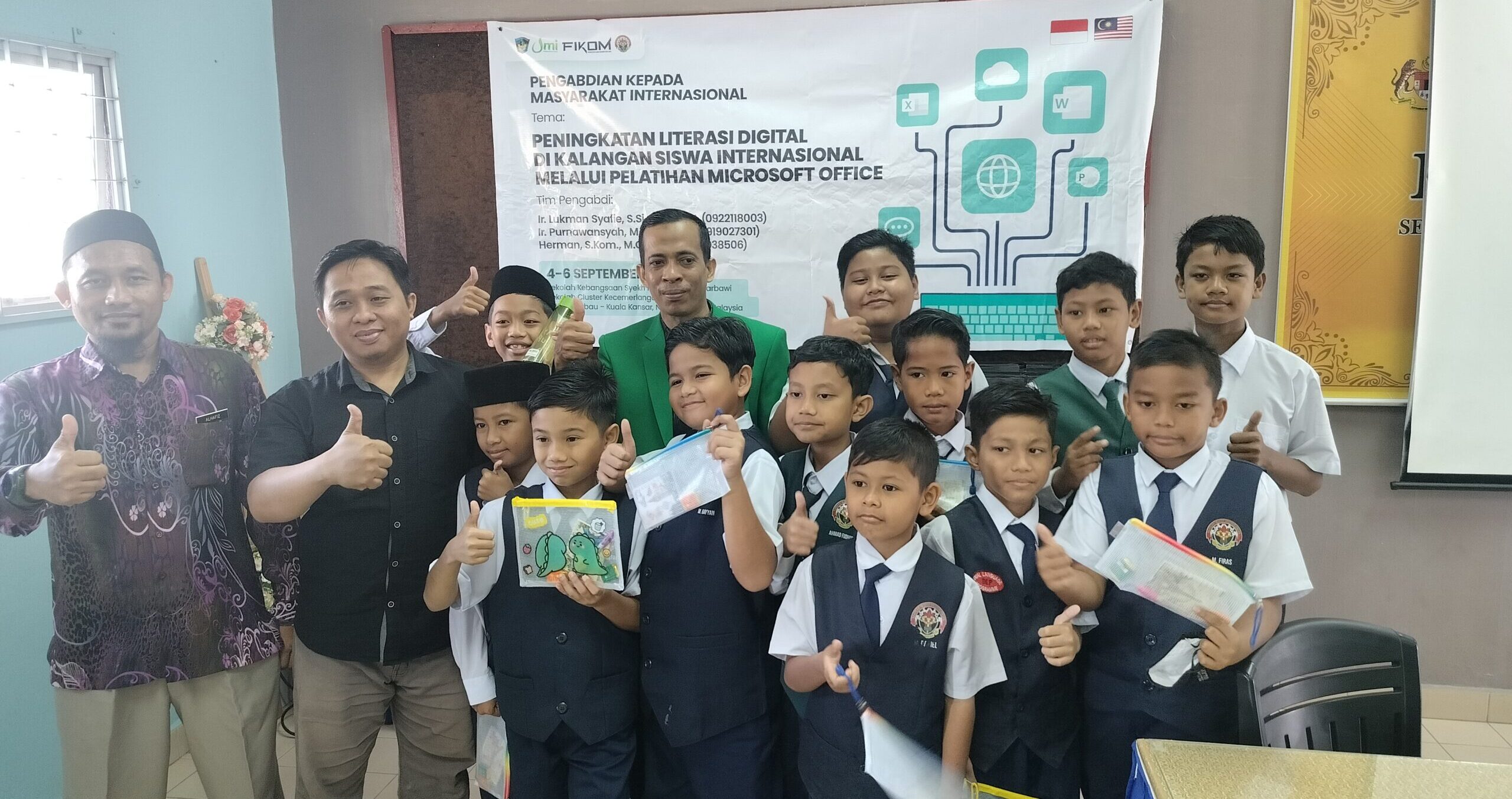 FIKOM UMI Tingkatkan Kompetensi Digital Siswa Malaysia Melalui Program Pelatihan