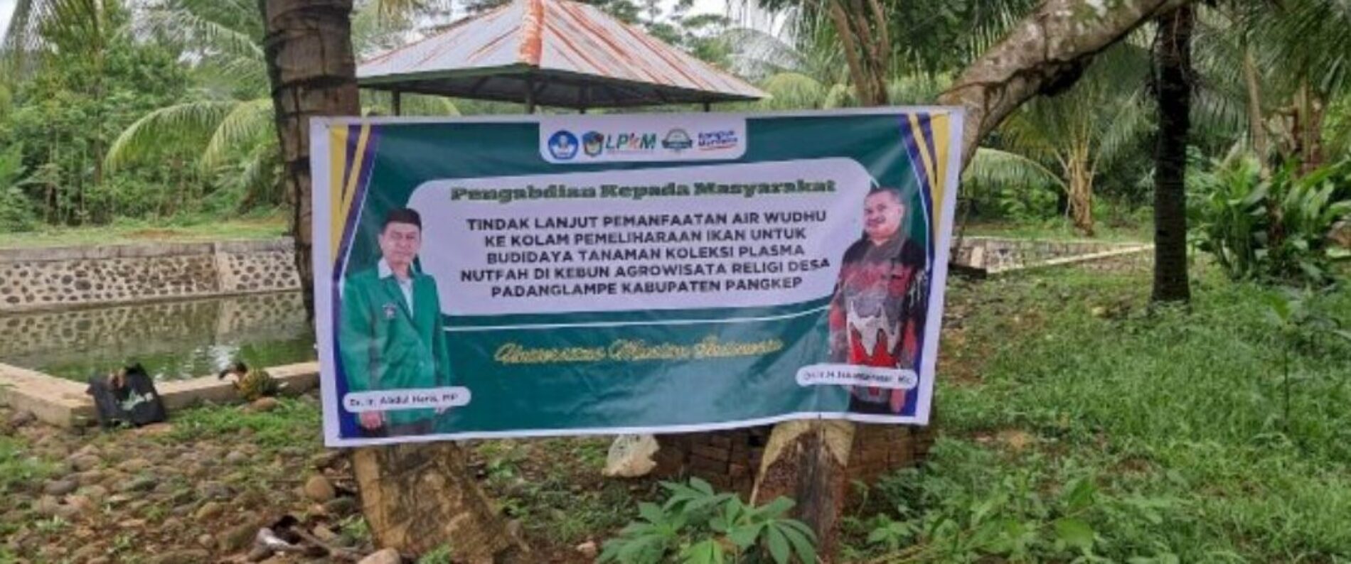 PKM Tindak Lanjut Pemanfaatan Air Kolam Pemeliharaan Ikan untuk Budidaya Tanaman Rempah Dan Obat di Kebun Agrowisata Religi Desa Padanglampe Kabupaten PANGKEP