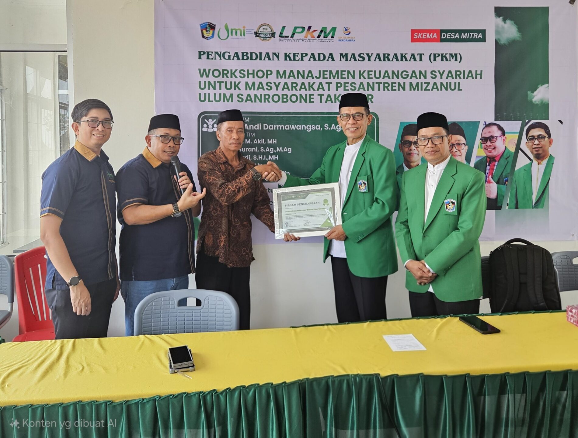 Workshop Manajemen Keuangan Syariah Untuk Masyarakat Pesantren Mizanul Ulum Sanrobone Takalar
