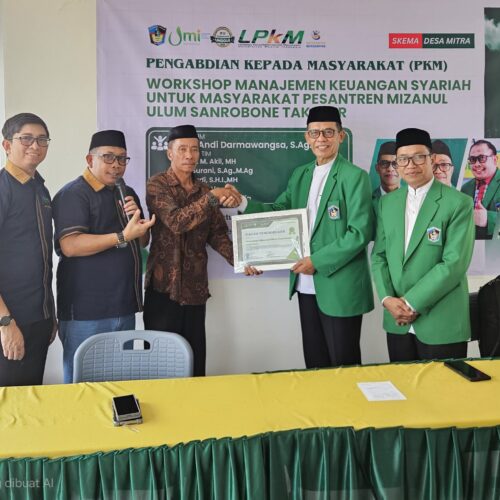 Workshop Manajemen Keuangan Syariah Untuk Masyarakat Pesantren Mizanul Ulum Sanrobone Takalar