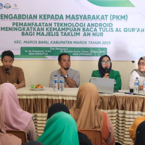 PEMANFAATAN TEKNOLOGI ANDROID UNTUK MENINGKATKAN KEMAMPUAN BACA TULIS AL QUR’AN BAGI MAJELIS TAKLIM AN NUR DESA BORIKAMASE , KEC. MAROS BARU, KABUPATEN MAROS