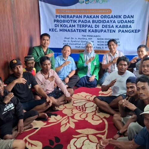 Penerapan Pakan Organik dan Probiotik Untuk Budidaya Udang di Desa Kabba, Pangkep