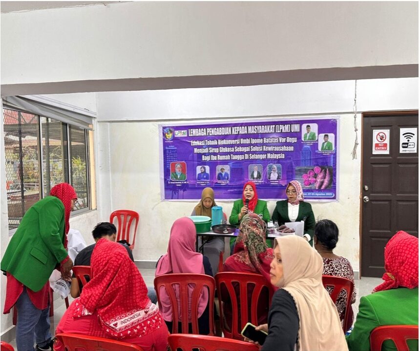EDUKASI TEHNIK BIOKONVERSI UMBI IPOME BATATAS VAR UNGU MENJADI SIRUP GLUKOSA SEBAGAI SOLUSI KEWIRAUSAHAAN BAGI IBU RUMAH TANGGA DI SELANGOR MALAYSIA
