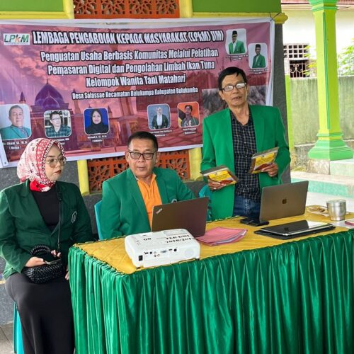 Penguatan Usaha Berbasis Komunitas Melalui Pelatihan Pemasaran Digital dan Pengolahan Limbah Ikan Tuna Pada Kelompok Tani Matahari Desa Salassae Kabupaten Bulukumba