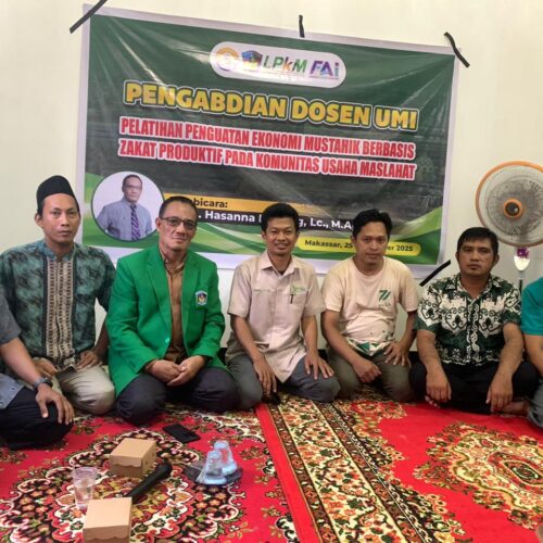 PENDAMPINGAN PENGUATAN EKONOMI MUSTAHIK MELALUI PENGELOLAAN ZAKAT PRODUKTIF MENUJU KESEJAHTERAAN BERKELANJUTAN DI WAHDAH INSPIRASI ZAKAT (WIZ) KOTA MAKASSAR