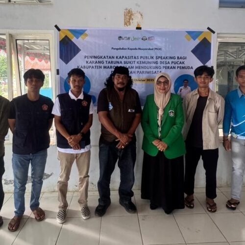 PENINGKATAN KAPASITAS PUBLIK SPEAKING BAGI KARANG TARUNA BUKIT KEMUNING DESA PUCAK KABUPATEN MAROS DALAM MENDUKUNG PERAN PEMUDA DI WILAYAH PARIWISATA