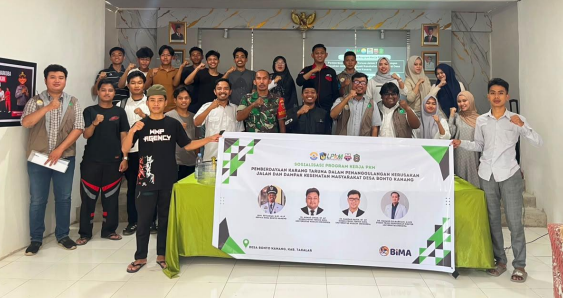 Wujudkan Kemandirian Desa, Tim PKM DPPM Dikti Latih Karang Taruna Bonto Kanang Atasi Jalan Rusak dan Masalah Kesehatan