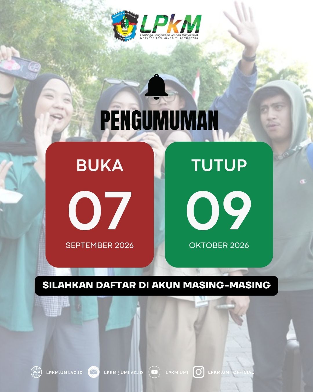 PENDAFTARAN KKN ANGKATAN 78 UNIVERSITAS MUSLIM INDONESIA RESMI DIBUKA